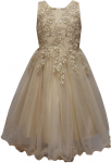 GIRLS DRESSY DRESS (0515746) CHAMPAGNE